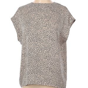 Express Dotted Silk Business Casual Top